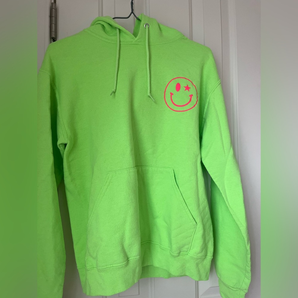 DA Clothing Neon Smiley Face Hoodie